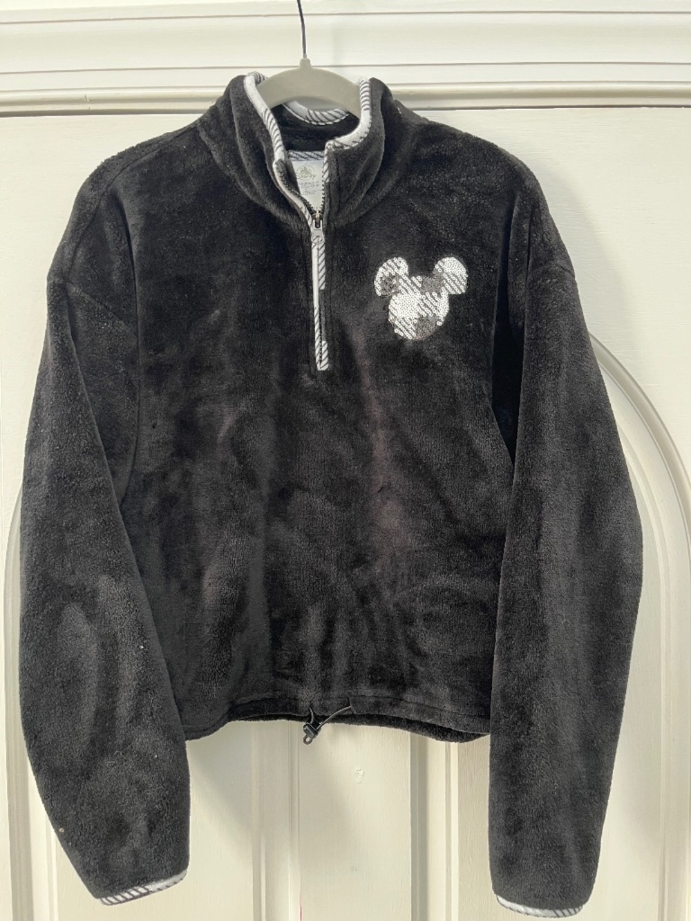 Disney Mickey Black Fleece w/Beaded Mouse Ears!! (M)
